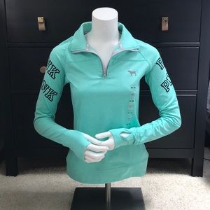 VS PINK Ultimate Teal Quarter Zip